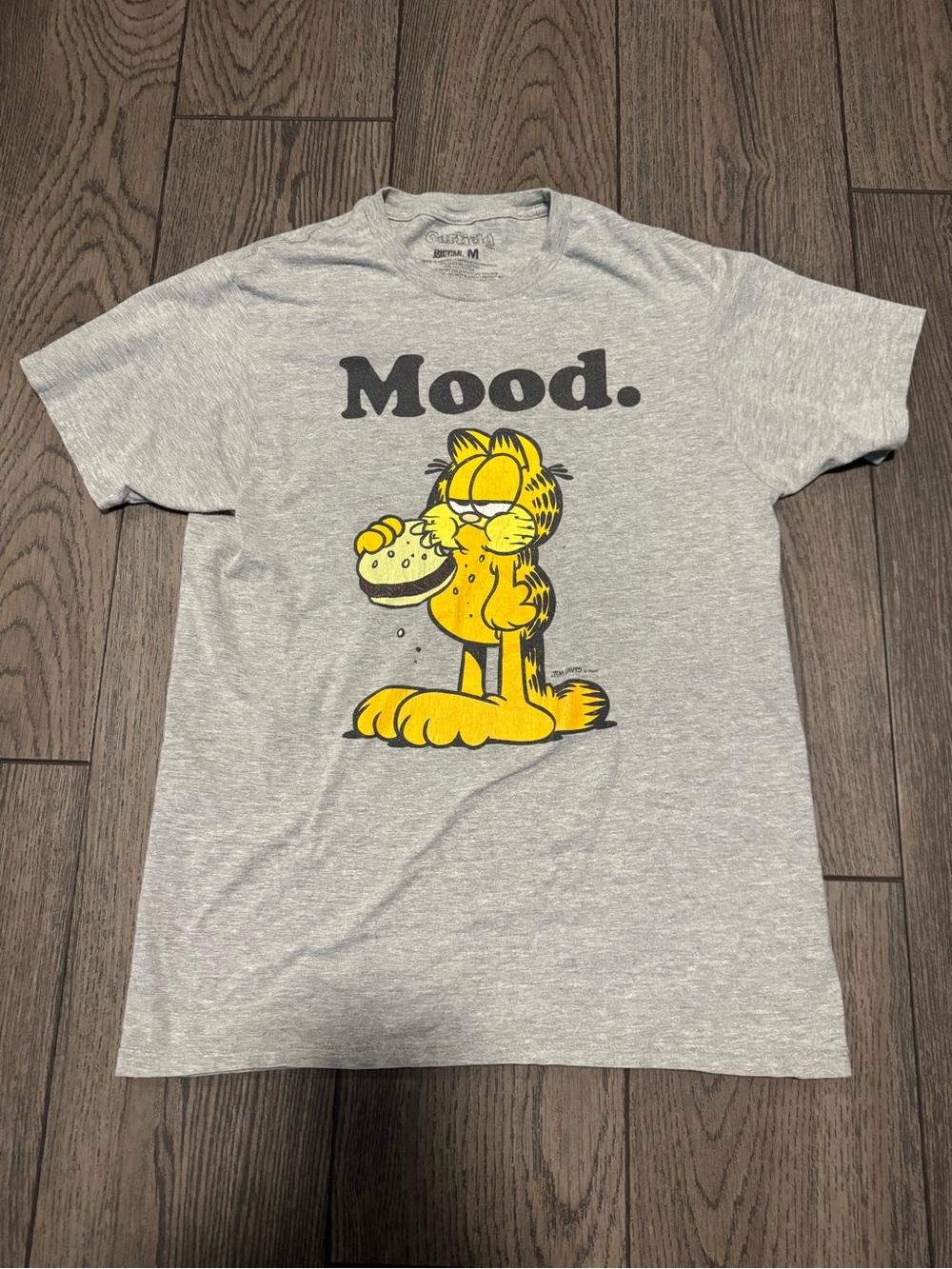 Garfield "Mood" Men Medium Short Sleeve Gray T-Shirt!